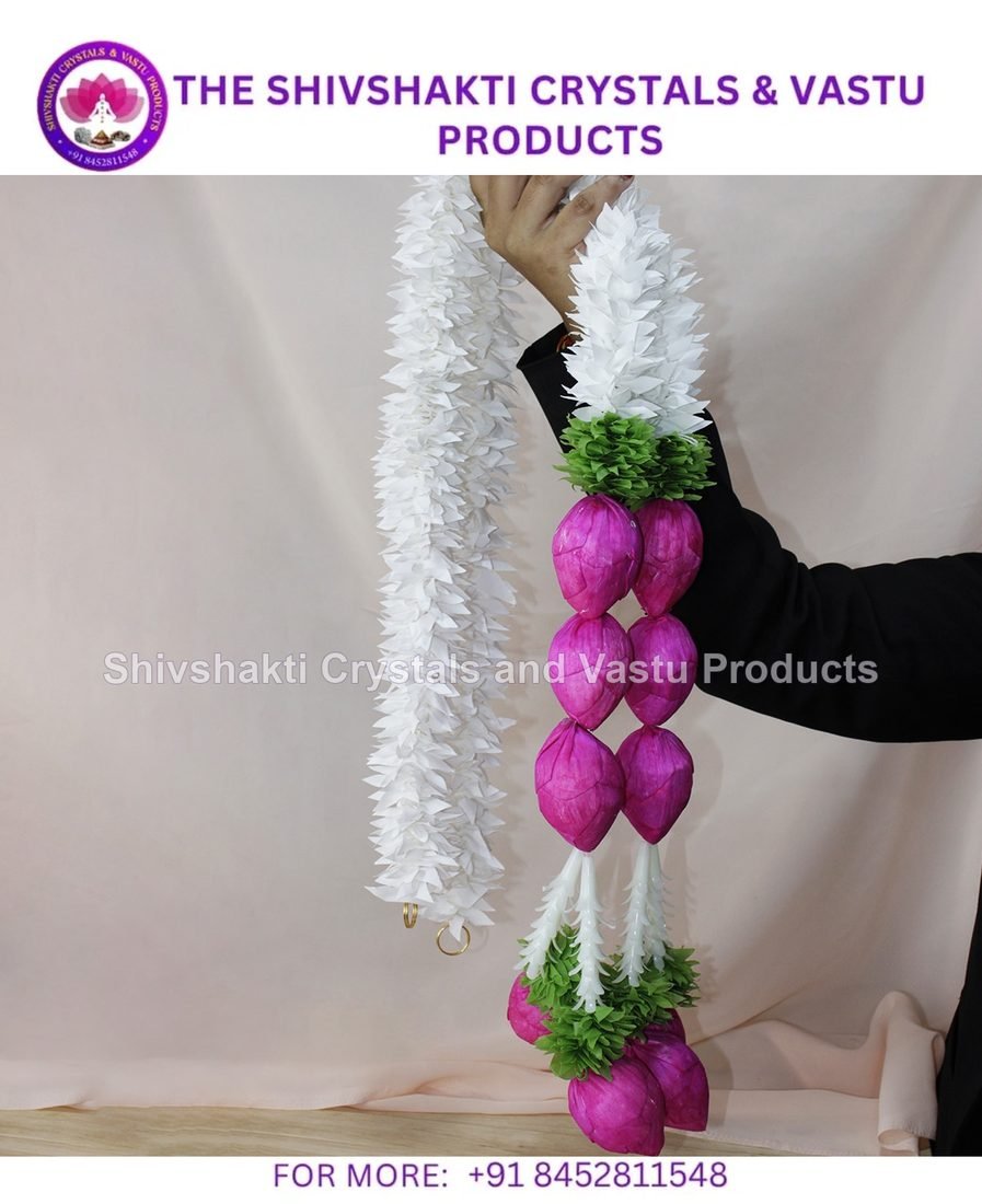 5 Lotus Buds and Mogra Flowers Decoration