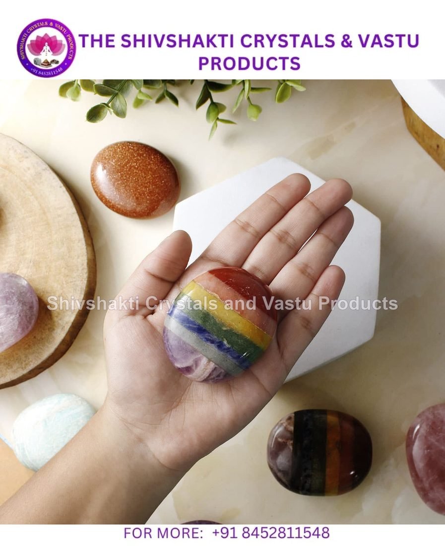 7 Chakra Palm Stone