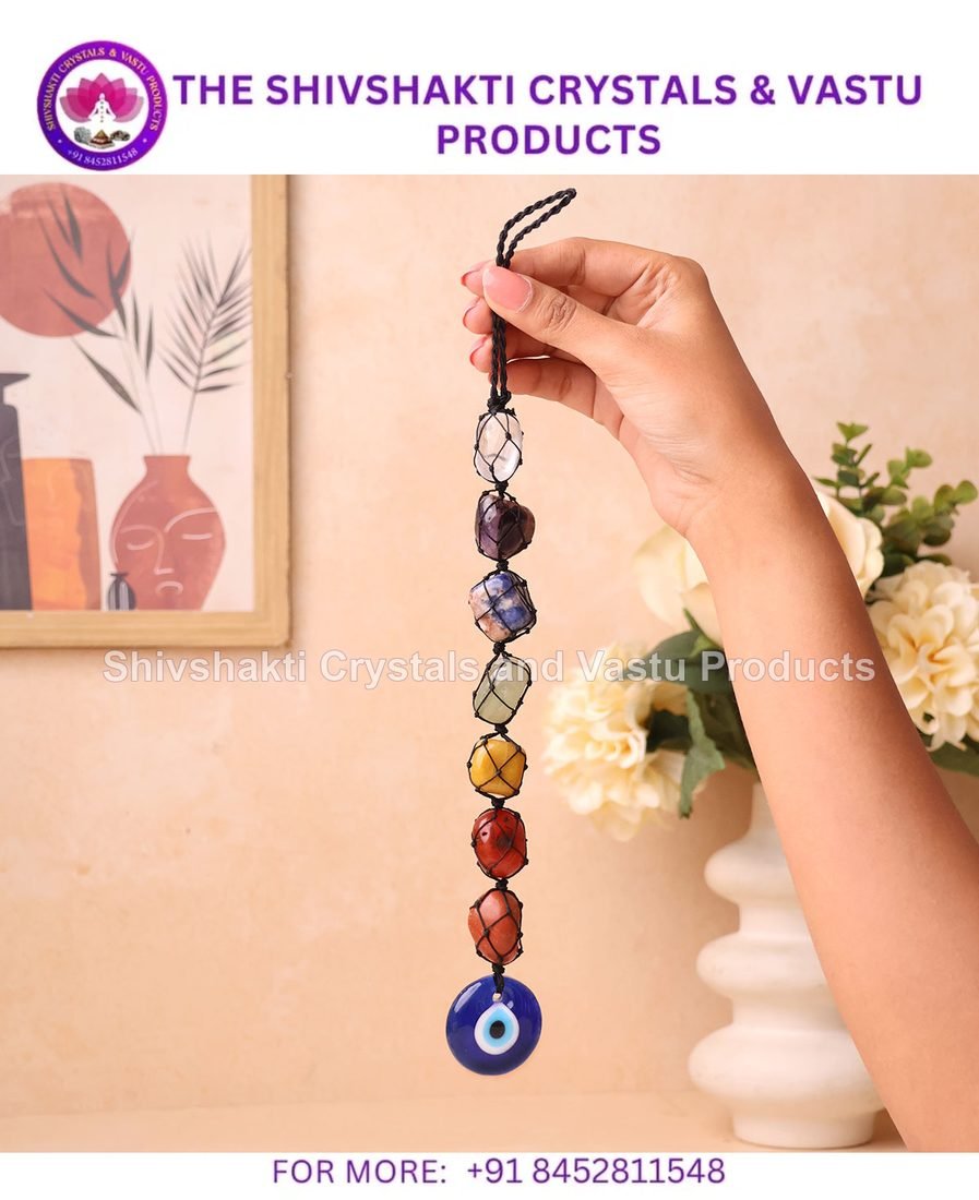 7 Chakra Tumble Hanging With Evil Eye
