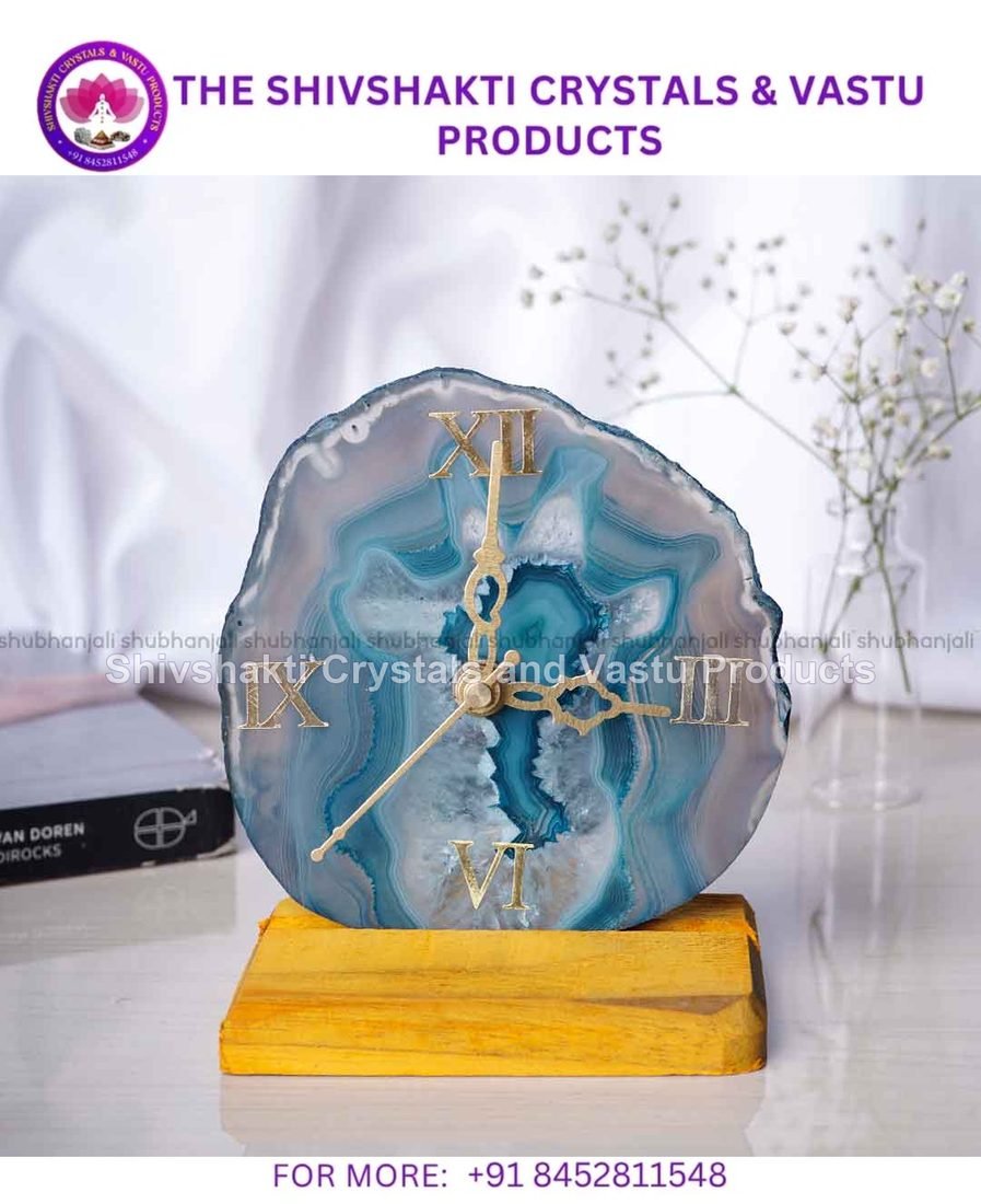 Agate Crystal Clock