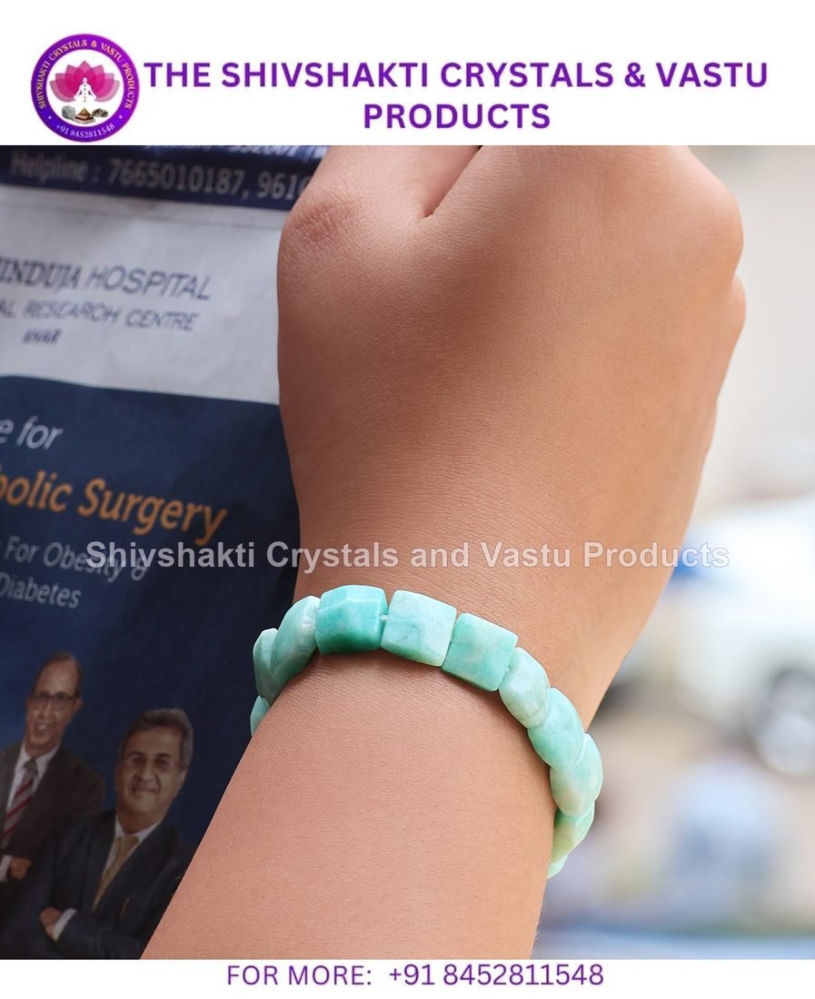 Amazonite Square Beads Bracelet