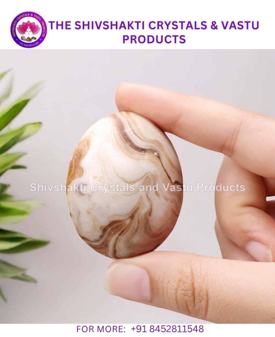 Amber Agate Palm Stone