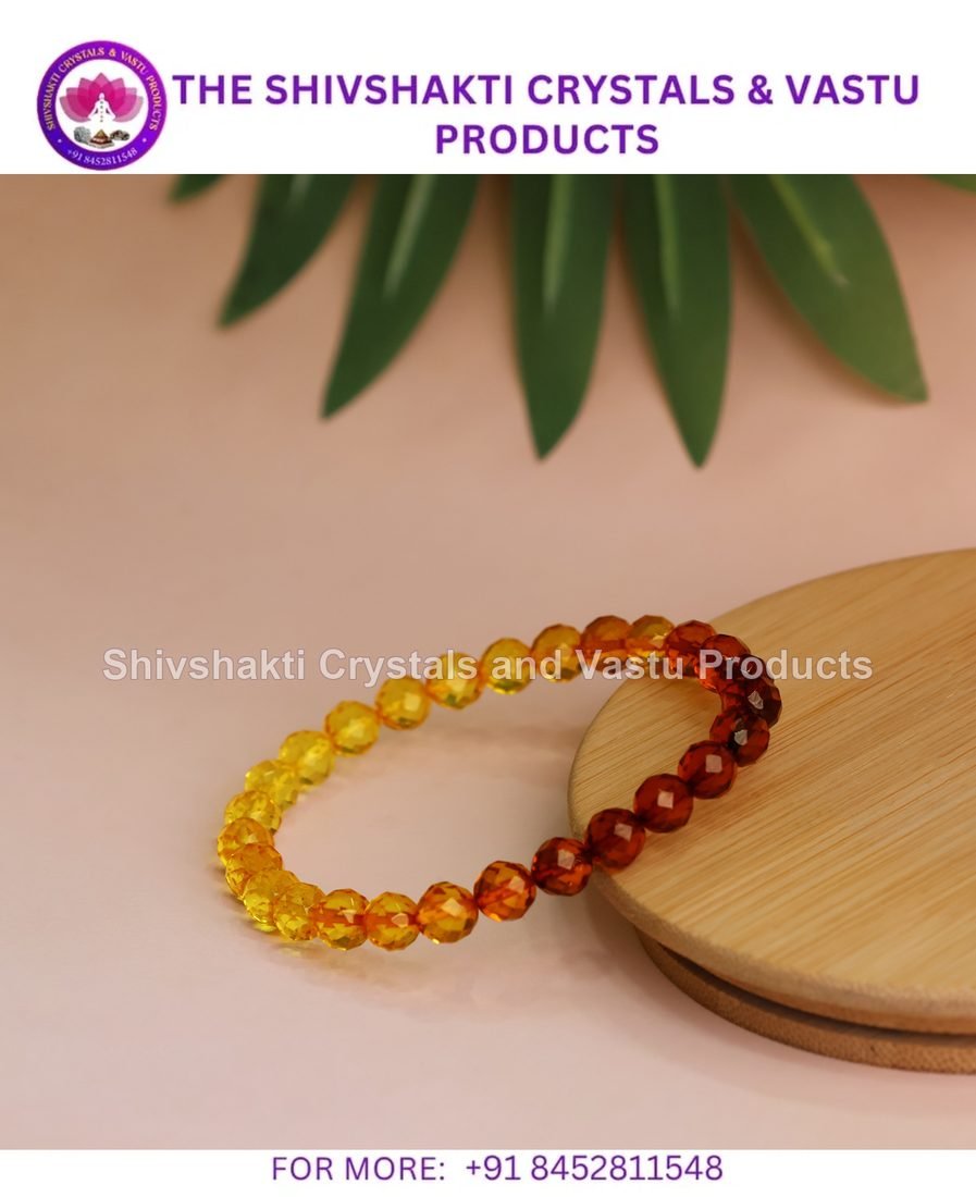Amber Round Faceted Bracelet