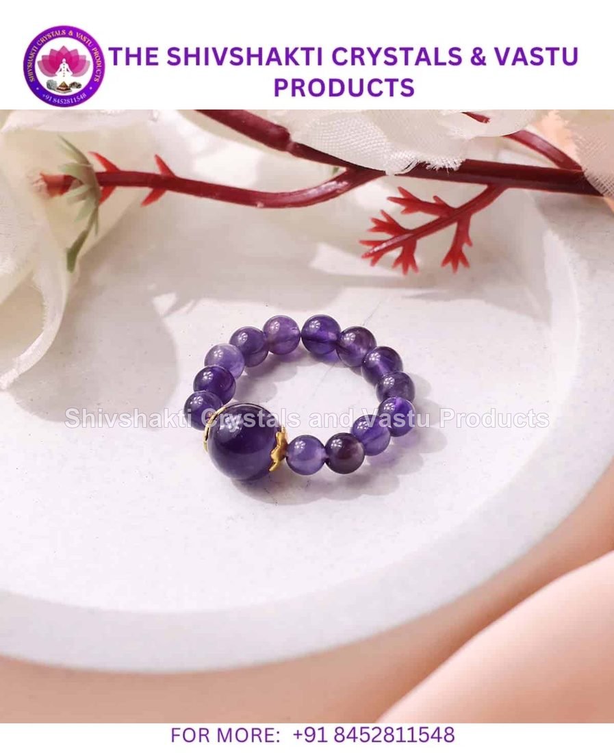 Amethyst Beads Ring