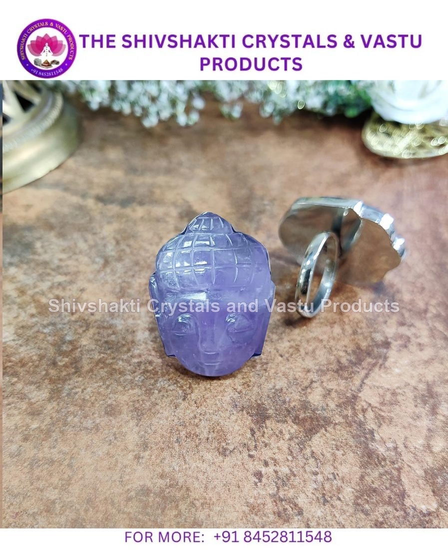 Amethyst Buddha Ring