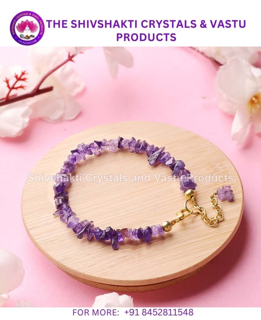 Amethyst Chips Chain Bracelet