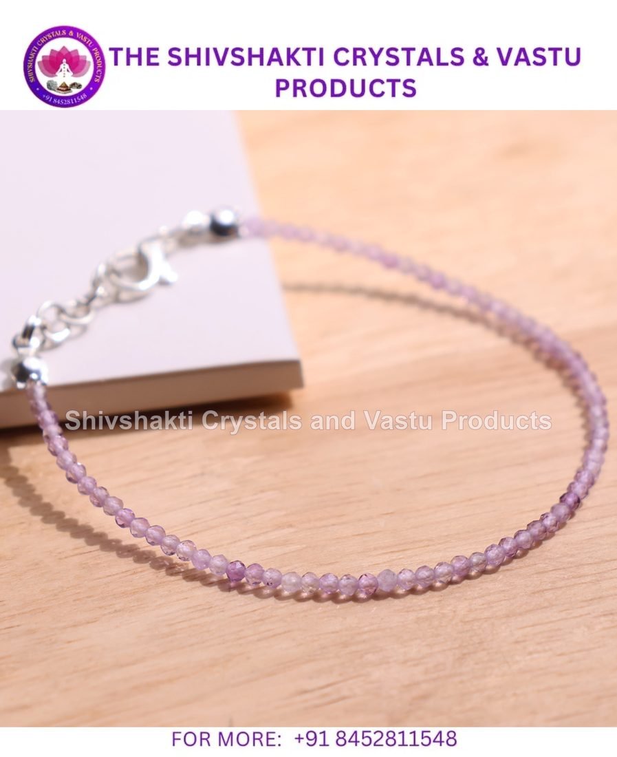 Amethyst Faceted Chain Bracelet 2 MM
