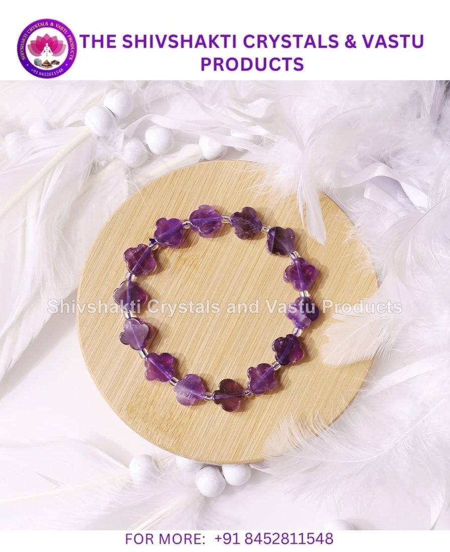 Amethyst Flower Beads Bracelet