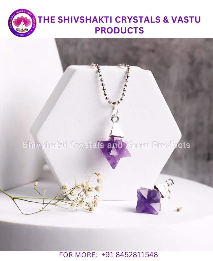 Amethyst Merkaba Shape Pendant