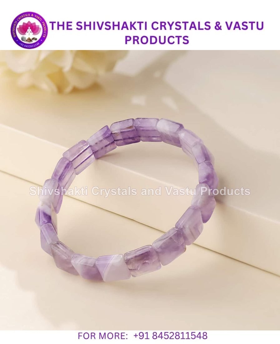 Amethyst Pyramid Shape Bracelet