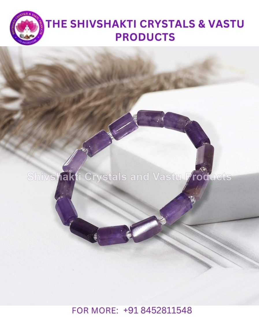 Amethyst Rectangle Beads Bracelet