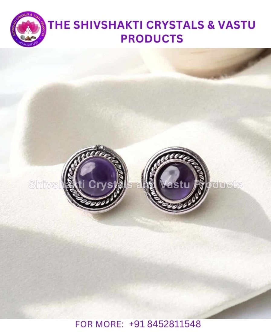 Amethyst Stud Earrings