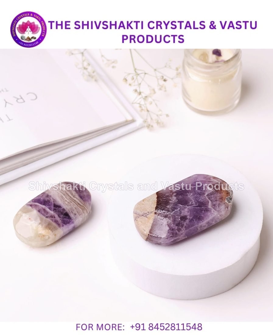 Amethyst With Crazy Lace Agate Palm Stone