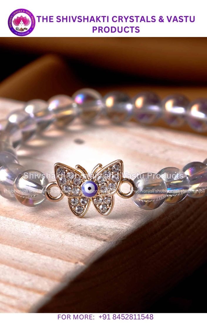 Angel Aura Quartz Bracelet Evil Eye (Butterfly) 8MM