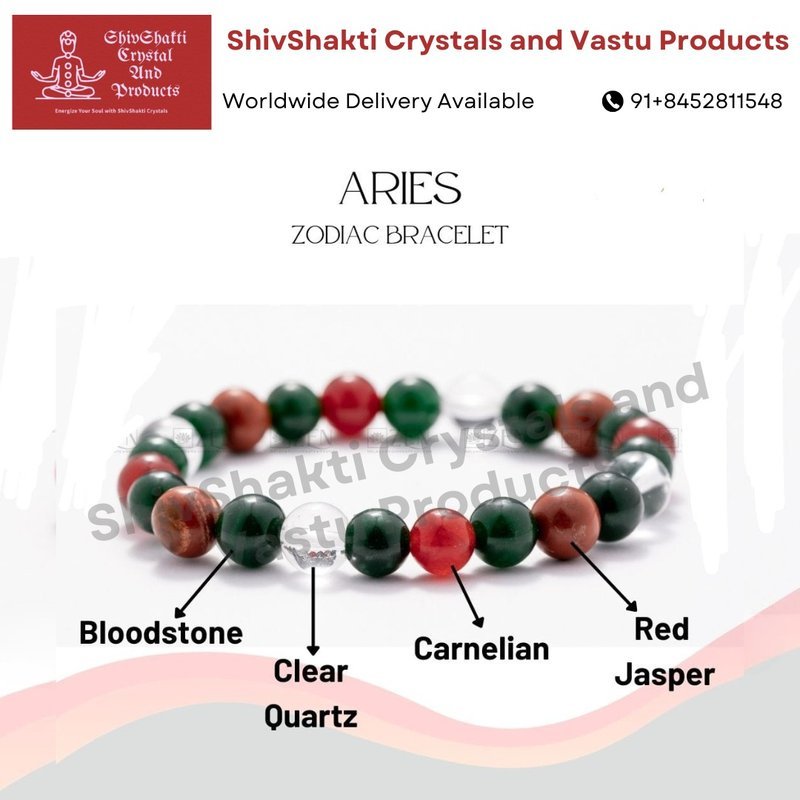 Aries ( Mesha ) Zodiac Sign Bracelet 8MM