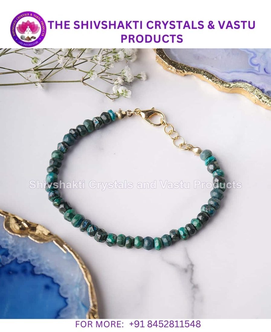 Azurite (Blueberry) Faceted Bati Beads Bracelet