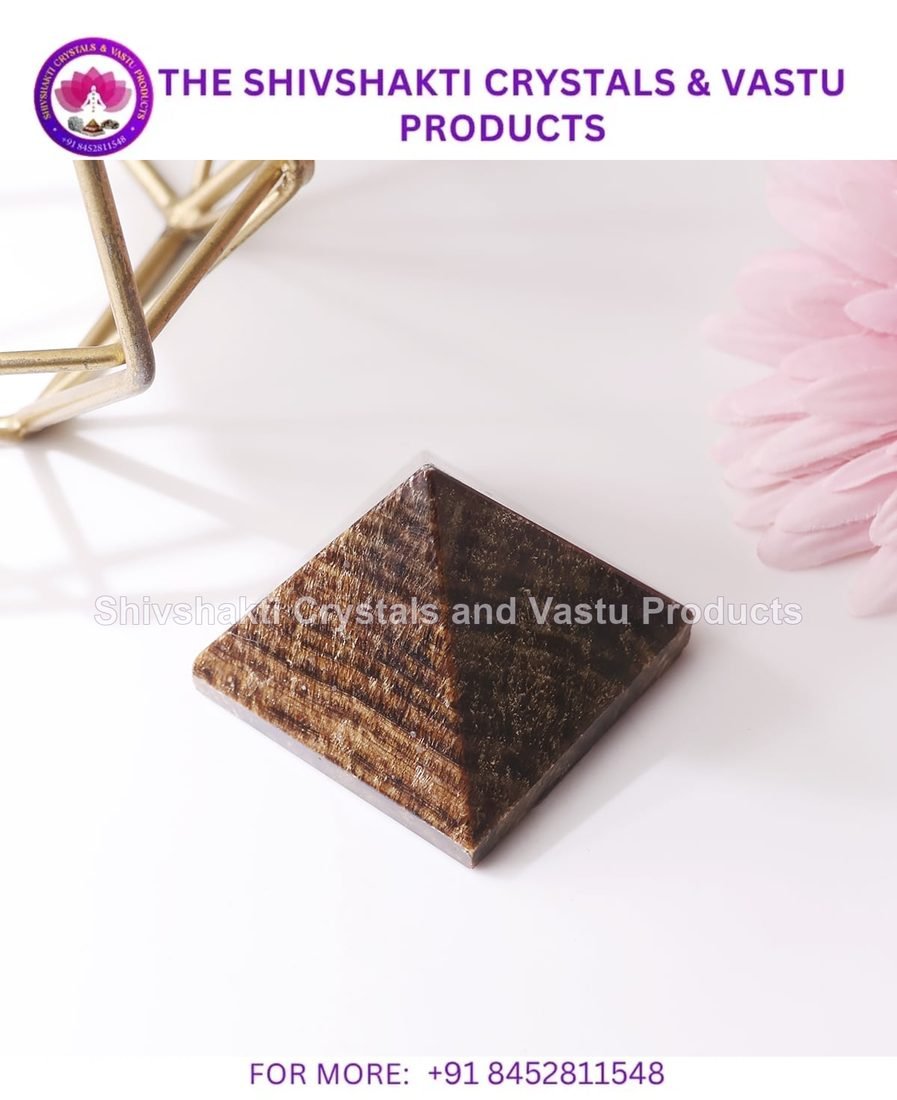 Banded Aragonite Stone Pyramid