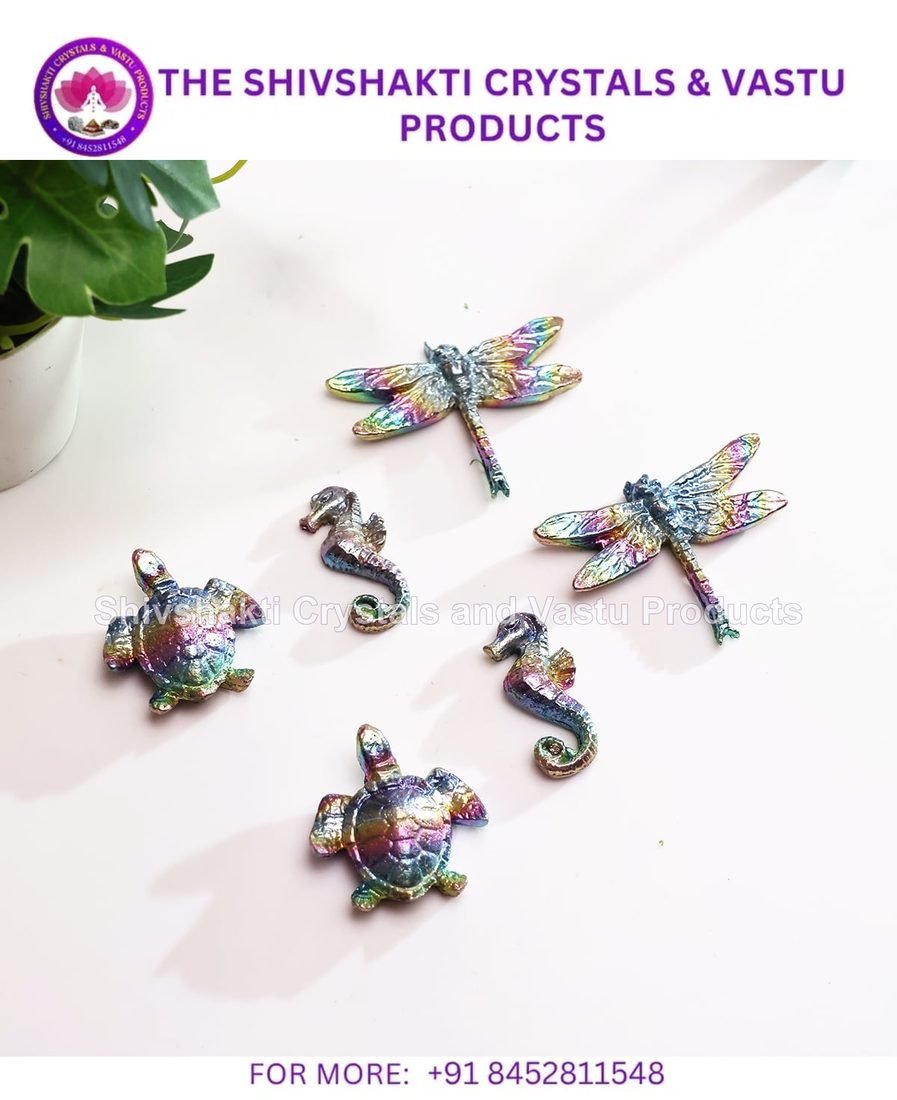 Bismuth Carved Animals ( Horse, Dragon Fly, Turtle )