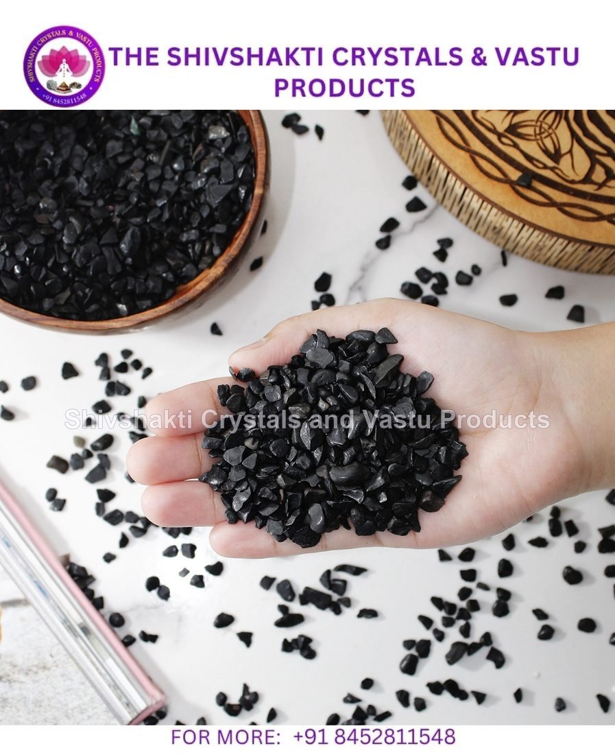 Black Agate Chips Jar