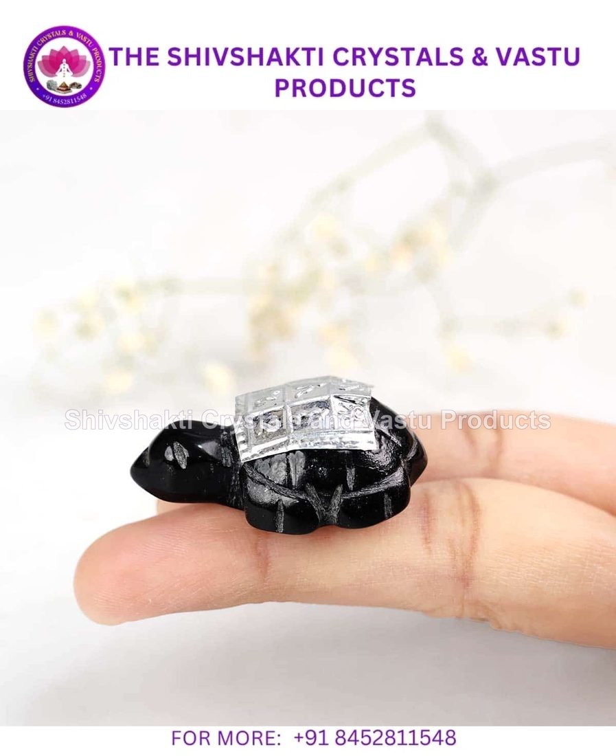 Black Agate Shree Yantra Tortoise