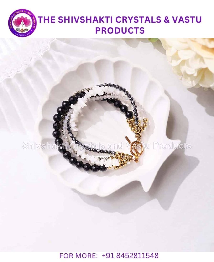 Black and White Five Layered Bracelet