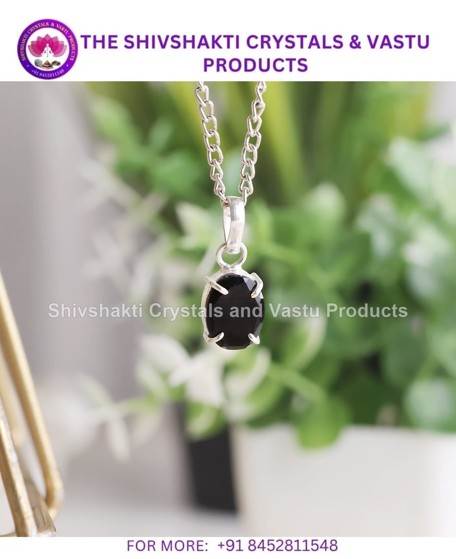 Black Obsidian Diamond Cut Pendant