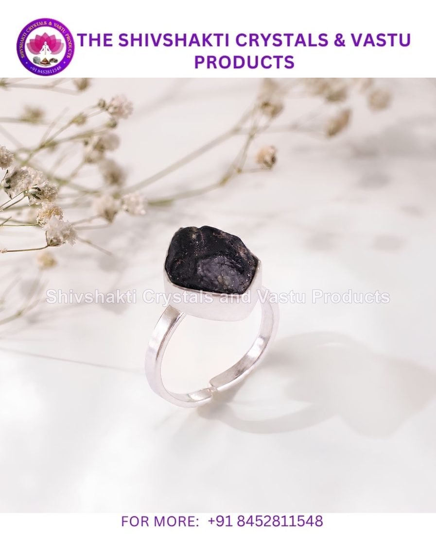 Black Obsidian Single Raw Ring