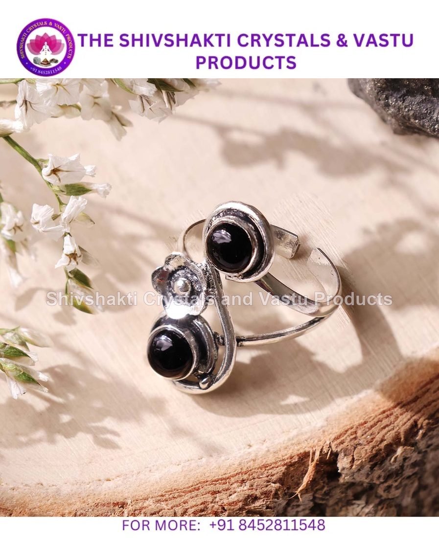 Black Onyx Double Stone Small Ring