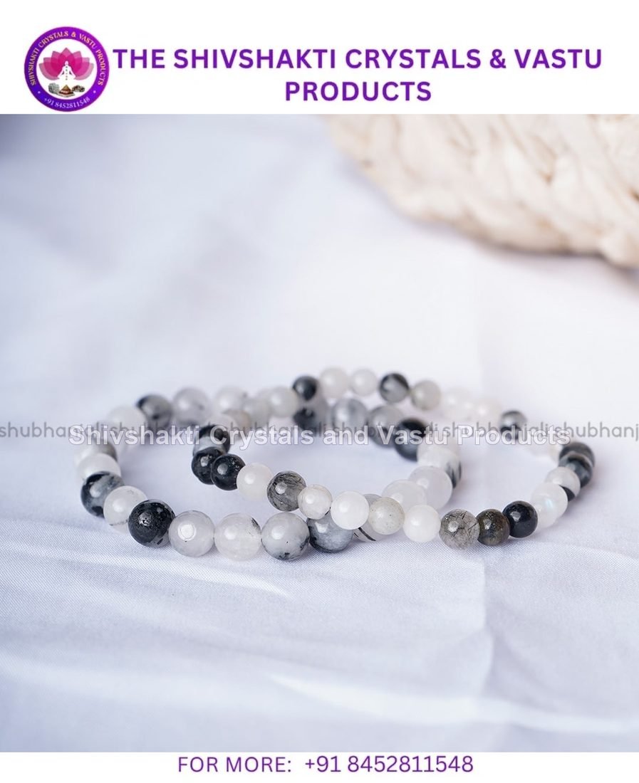 Black Rutile Beads Bracelet