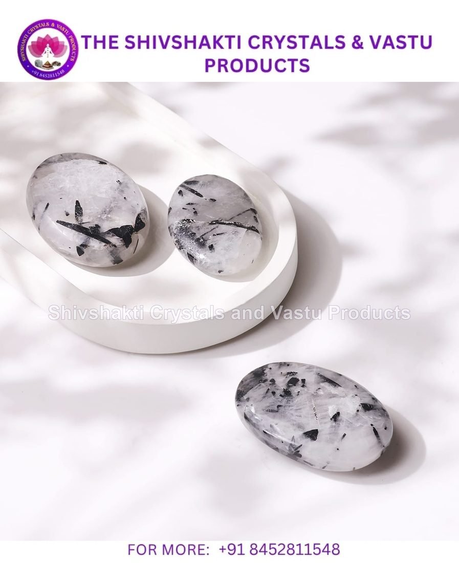 Black Rutile Palm Stone