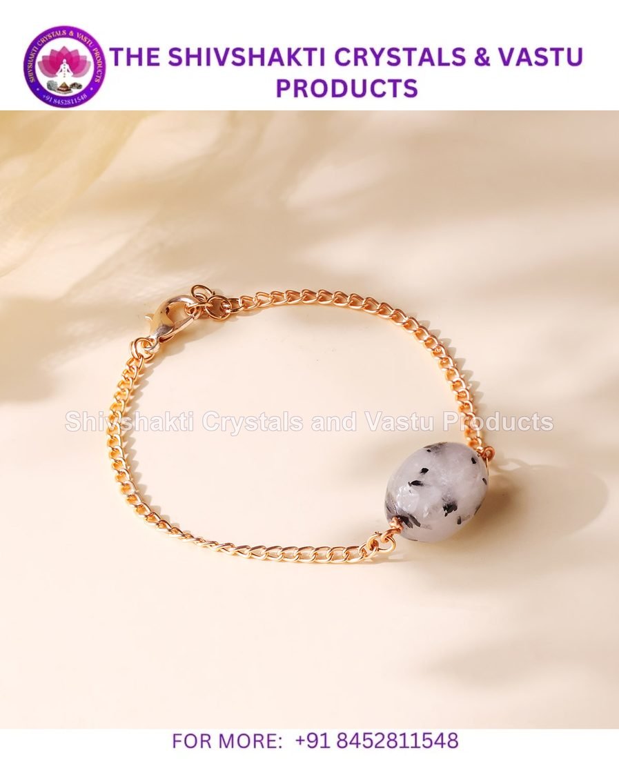 Black Rutile Single Tumble Bracelet