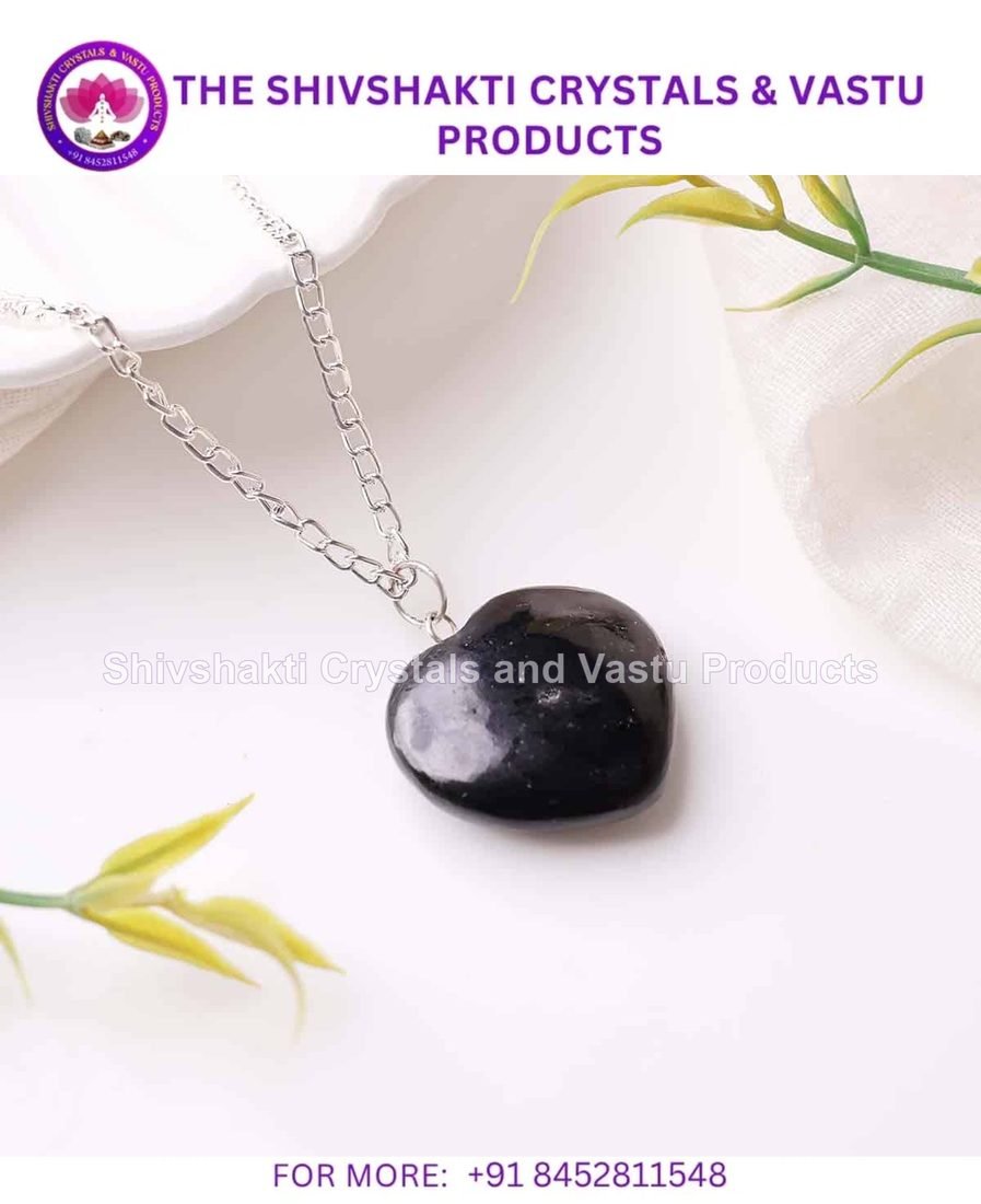 Black Tourmaline Big Heart Pendant
