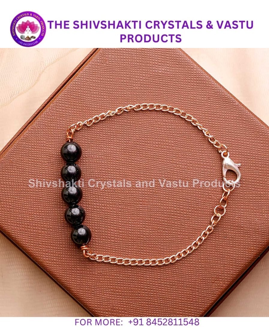 Black Tourmaline Five Beads Bracelet