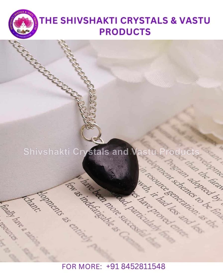 Black Tourmaline Mini Heart Pendant