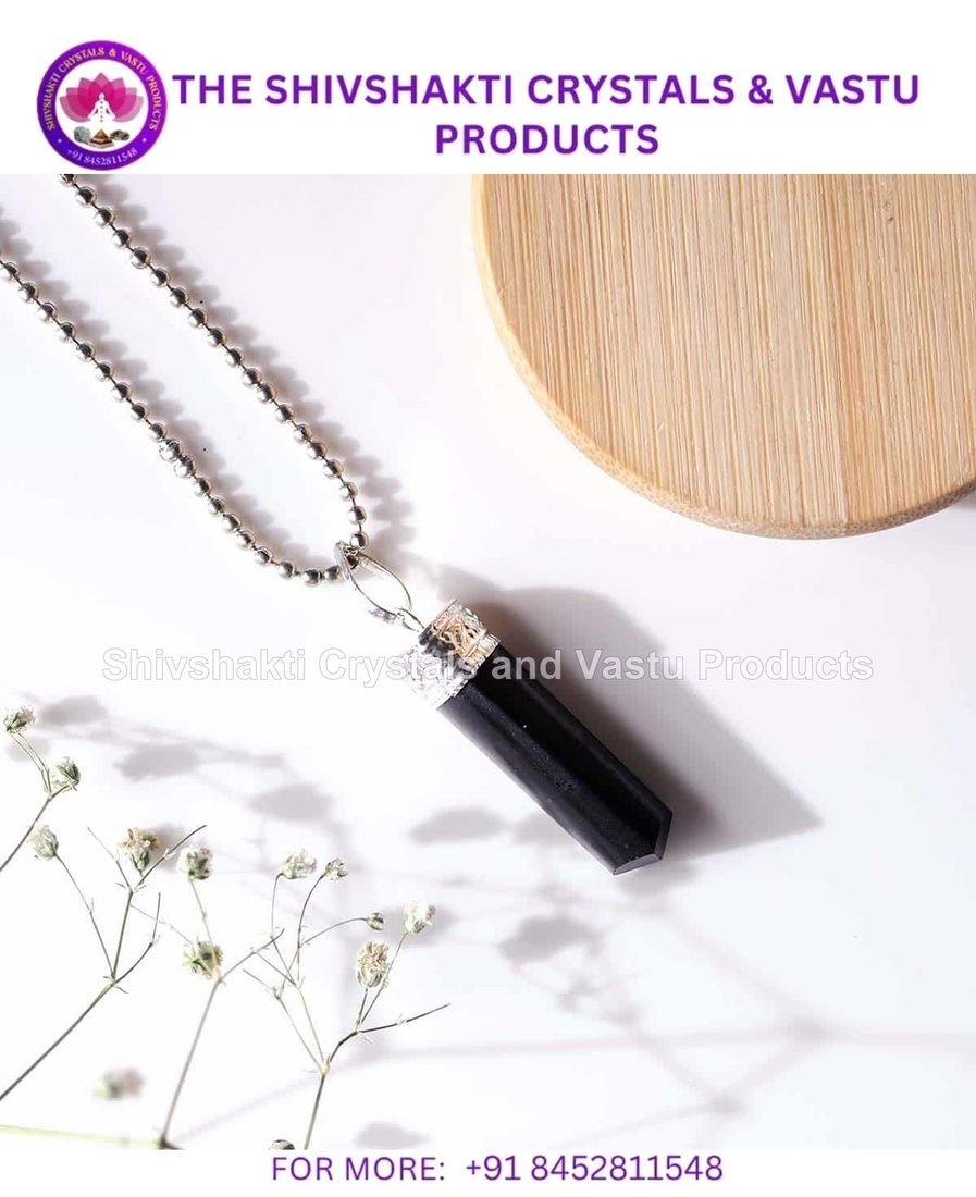 Black Tourmaline Pencil Pendant