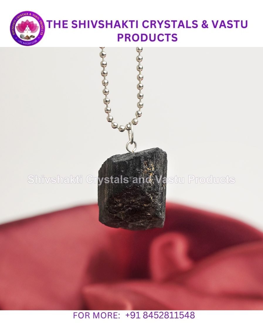 Black Tourmaline Raw Pendant