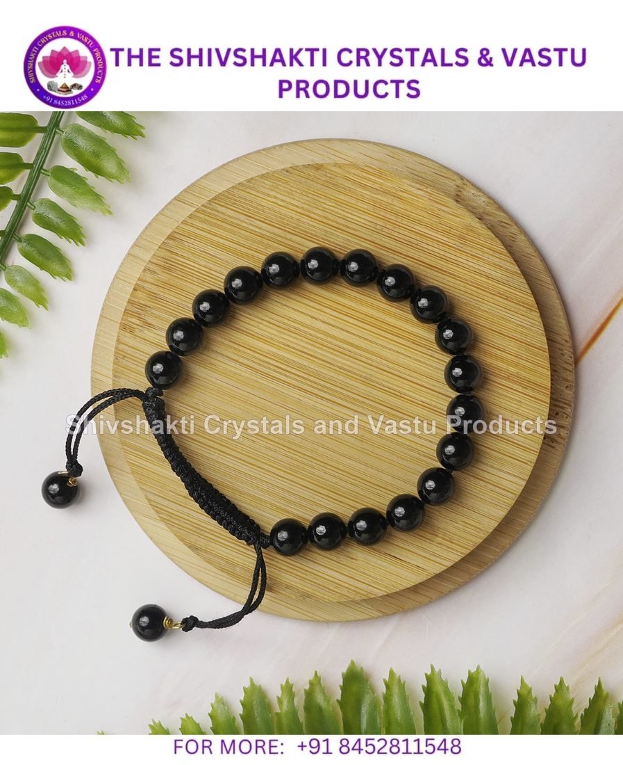 Black Tourmaline Single Thread Bracelet