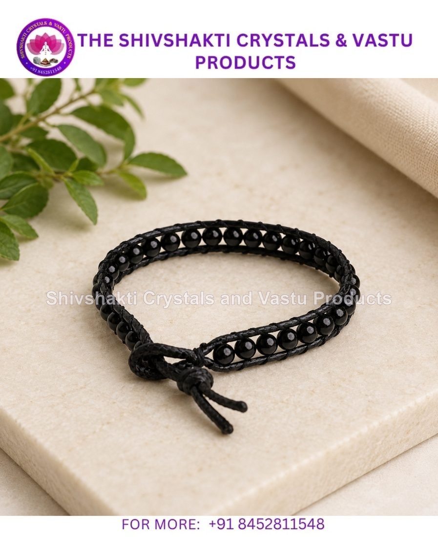 Black Tourmaline Wrap Bracelet 4mm