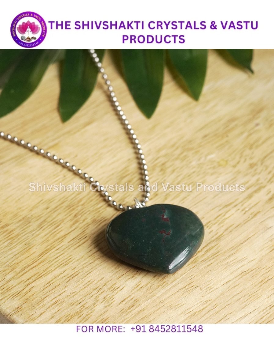 Blood Stone Heart Pendant