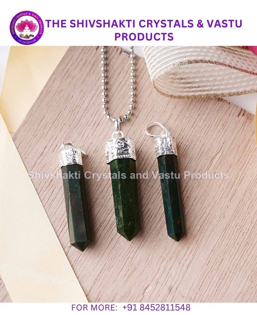 Bloodstone Pencil Pendant