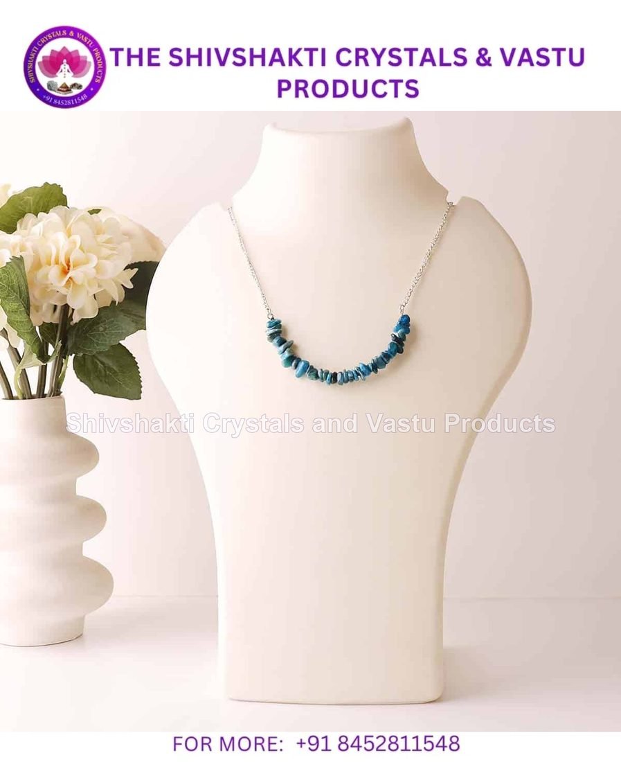 Blue Apatite Chips Choker Necklace