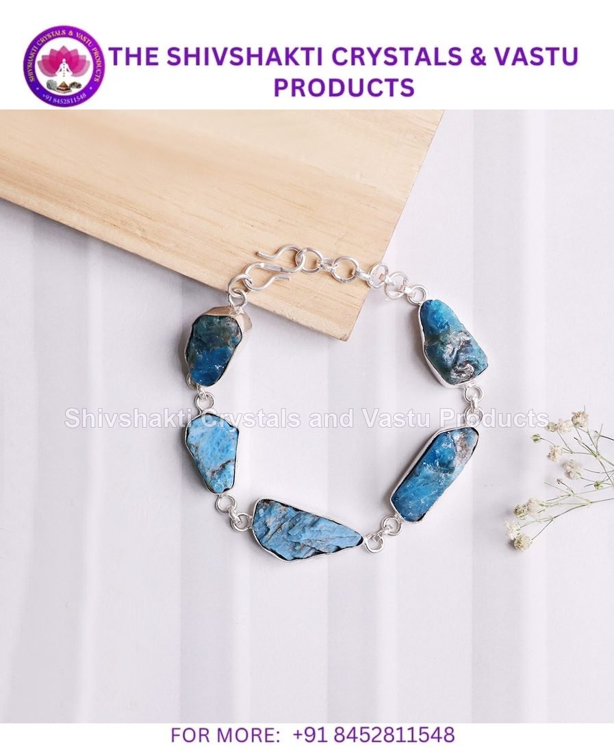 Blue Apatite Raw Bracelet