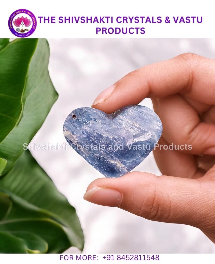 Blue Kyanite In Heart Shape Carved