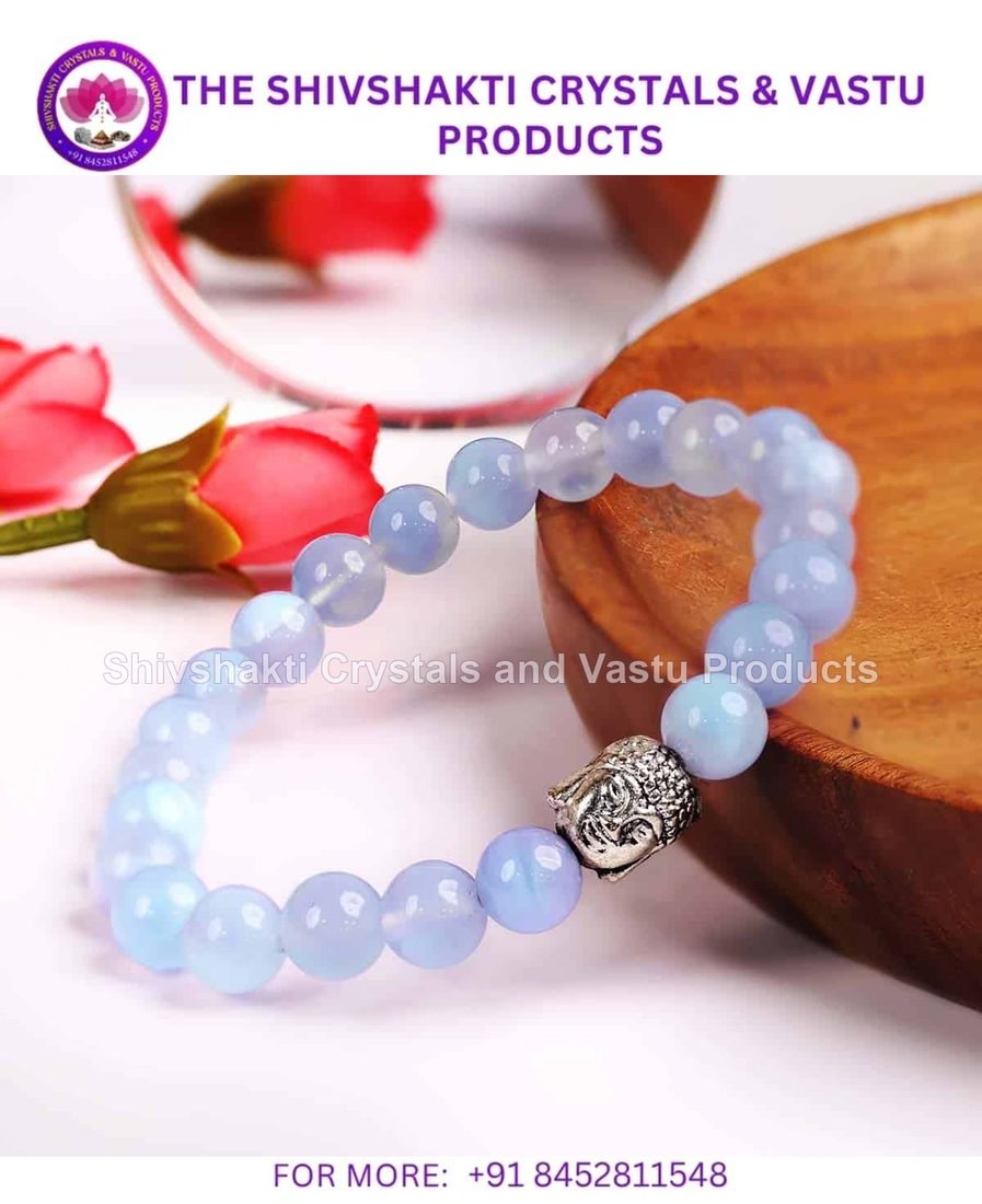 Blue Lace Agate Buddha Bracelet