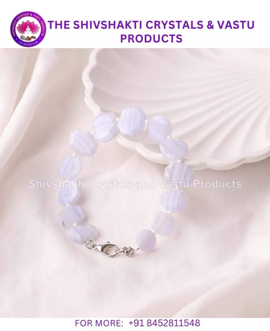 Blue Lace Agate Hexagon Bracelet