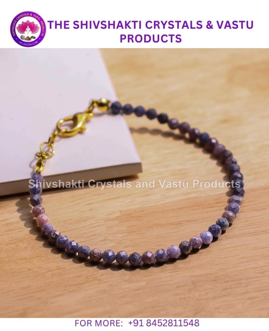Blue Sapphire Faceted Chain Bracelet 4mm