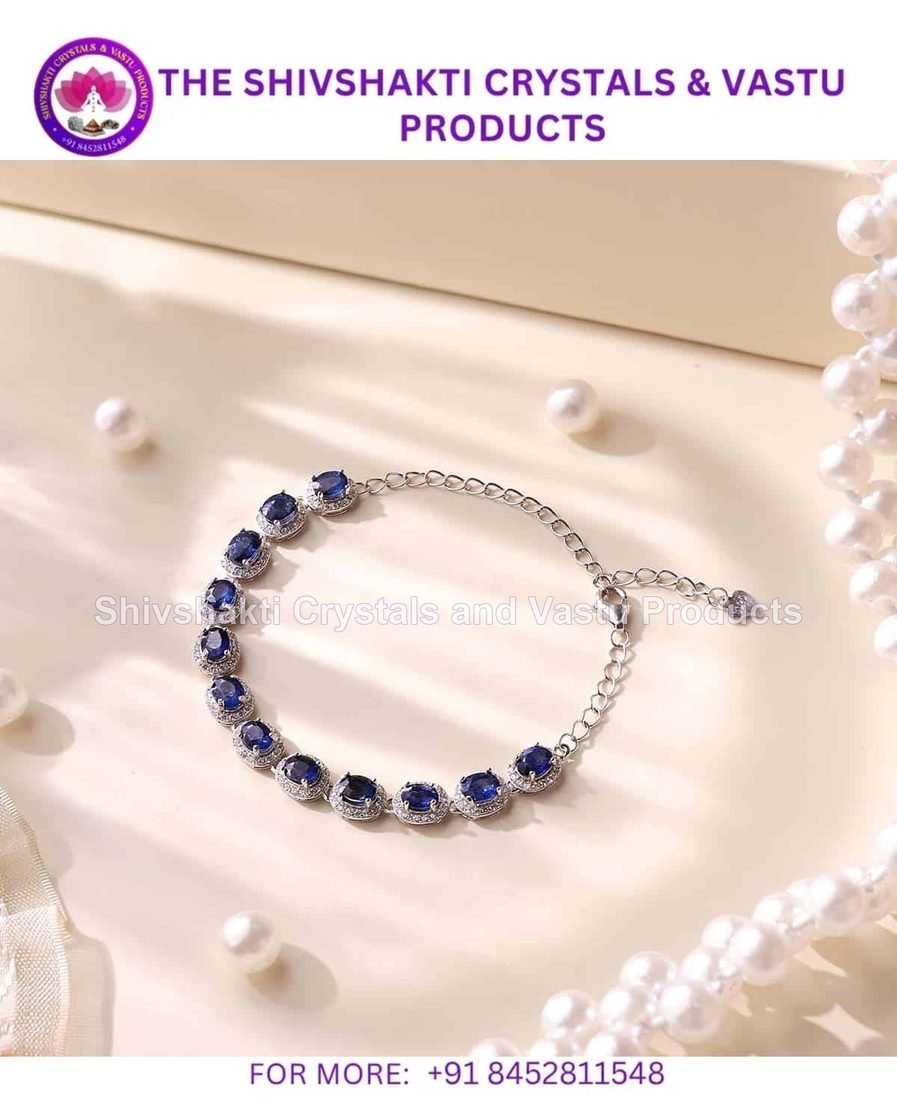Blue Sapphire Silver Bracelet