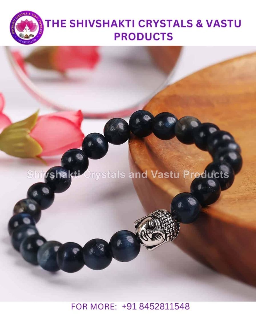 Blue Tiger Eye Buddha Bracelet