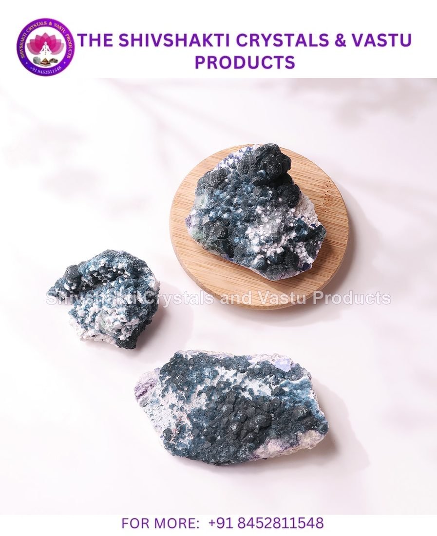 Blueberry Fluorite Cluster