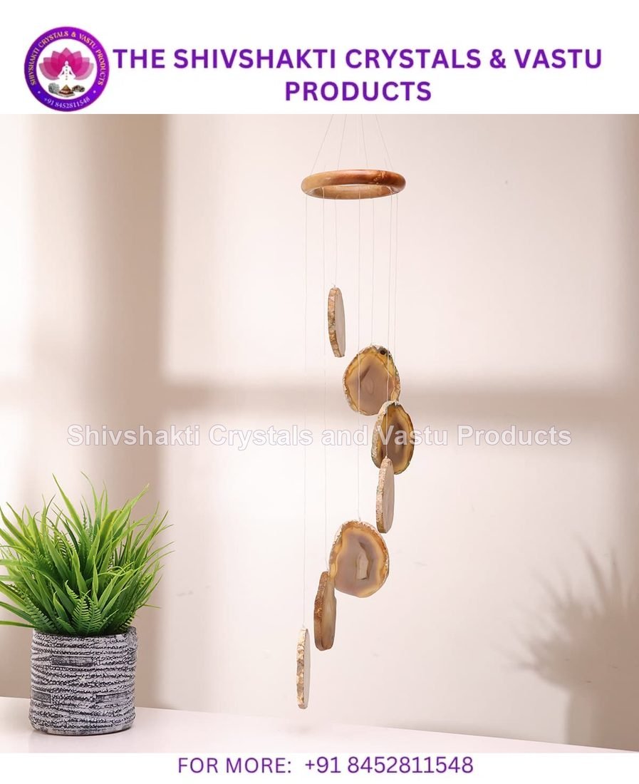 Brown Agate Slice Windchime